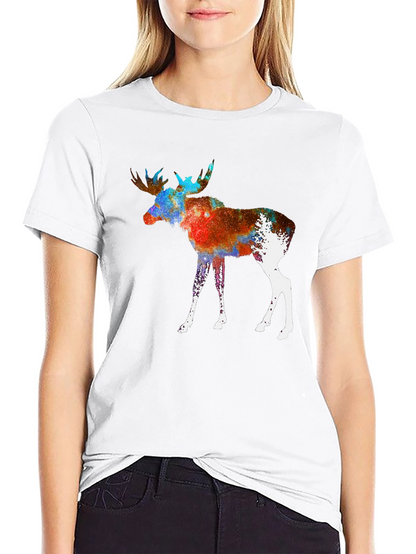 Cosmic Moose Graphic Tee - Black