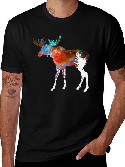 Cosmic Moose Graphic Tee - Black