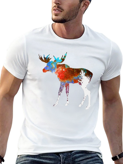 Cosmic Moose Graphic Tee - Black