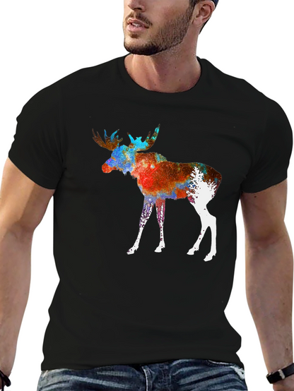 Cosmic Moose Graphic Tee - Black