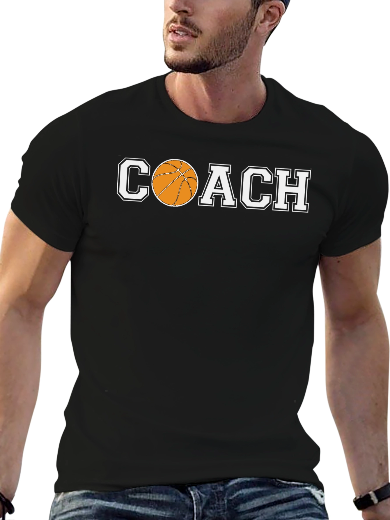 Basketball Coach Graphic Tee - Sporty Style