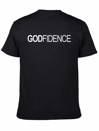 GODFIDENCE Black Graphic T-Shirt