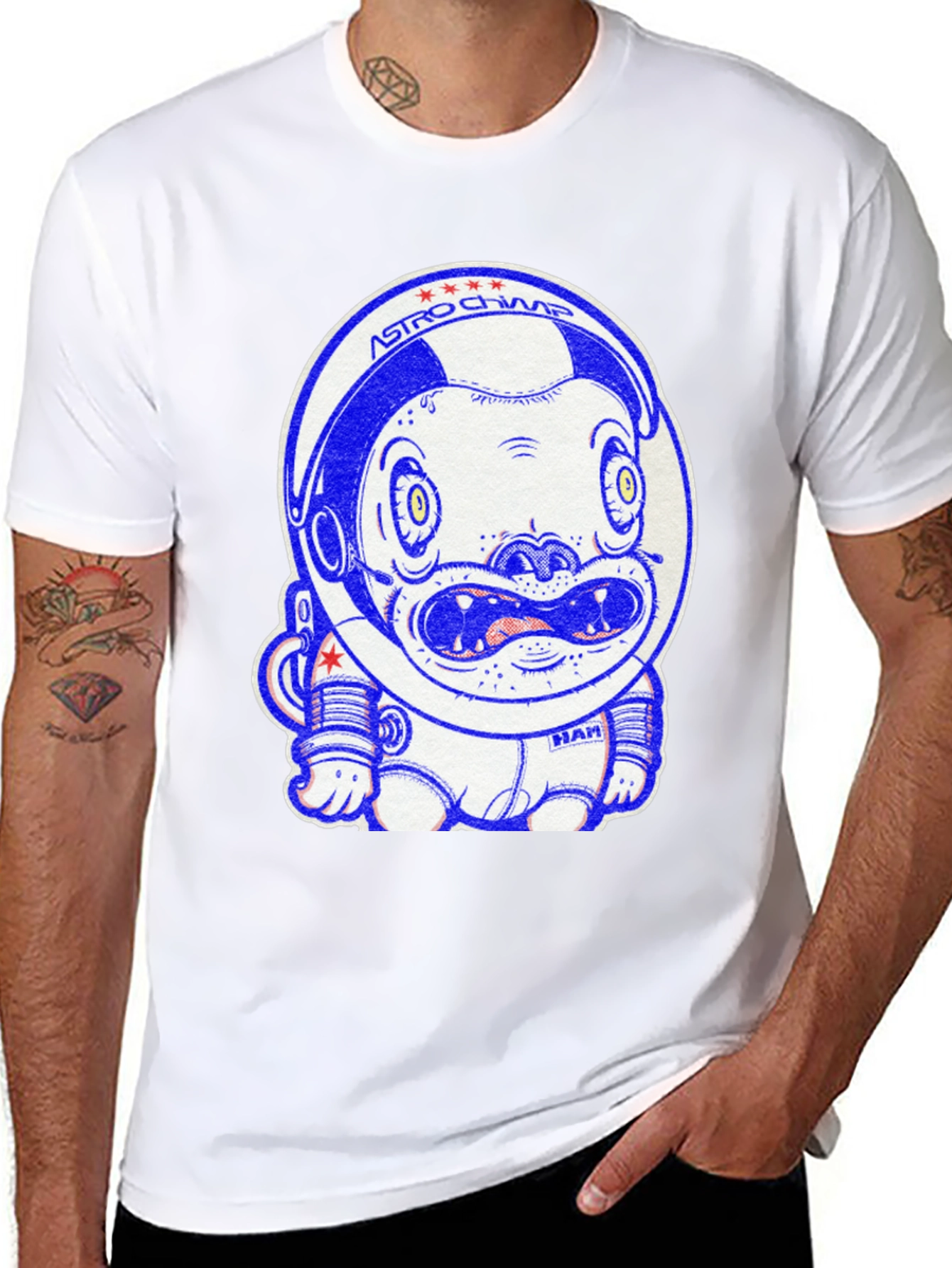 Astro Chimp Graphic Tee - Space Monkey Design