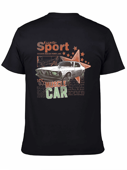 Muscle Car Gazette Sport Black T-Shirt