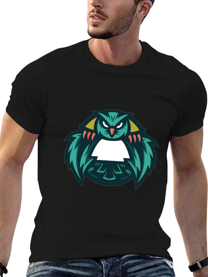 Cool Owl Graphic Black T-Shirt