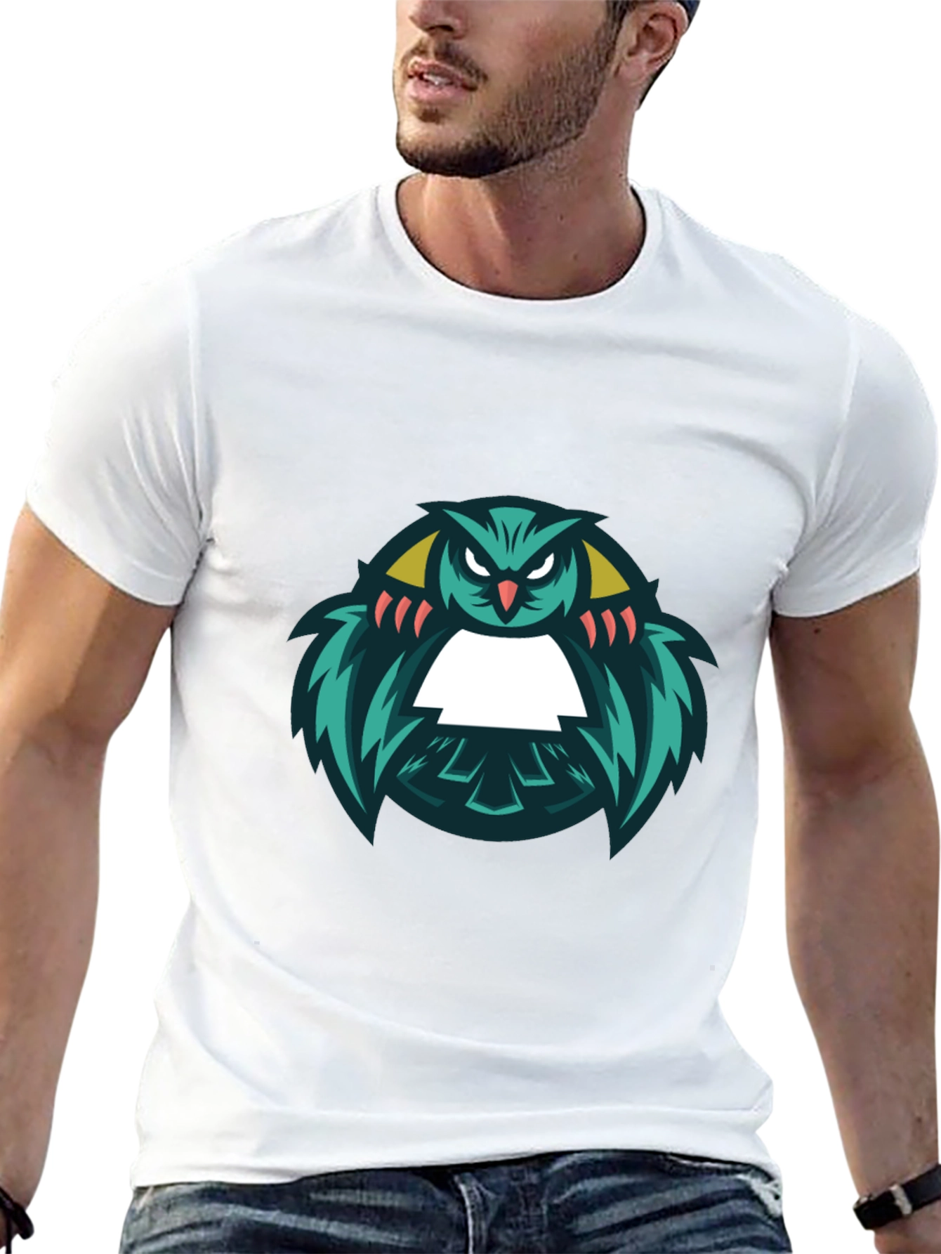 Cool Owl Graphic Black T-Shirt