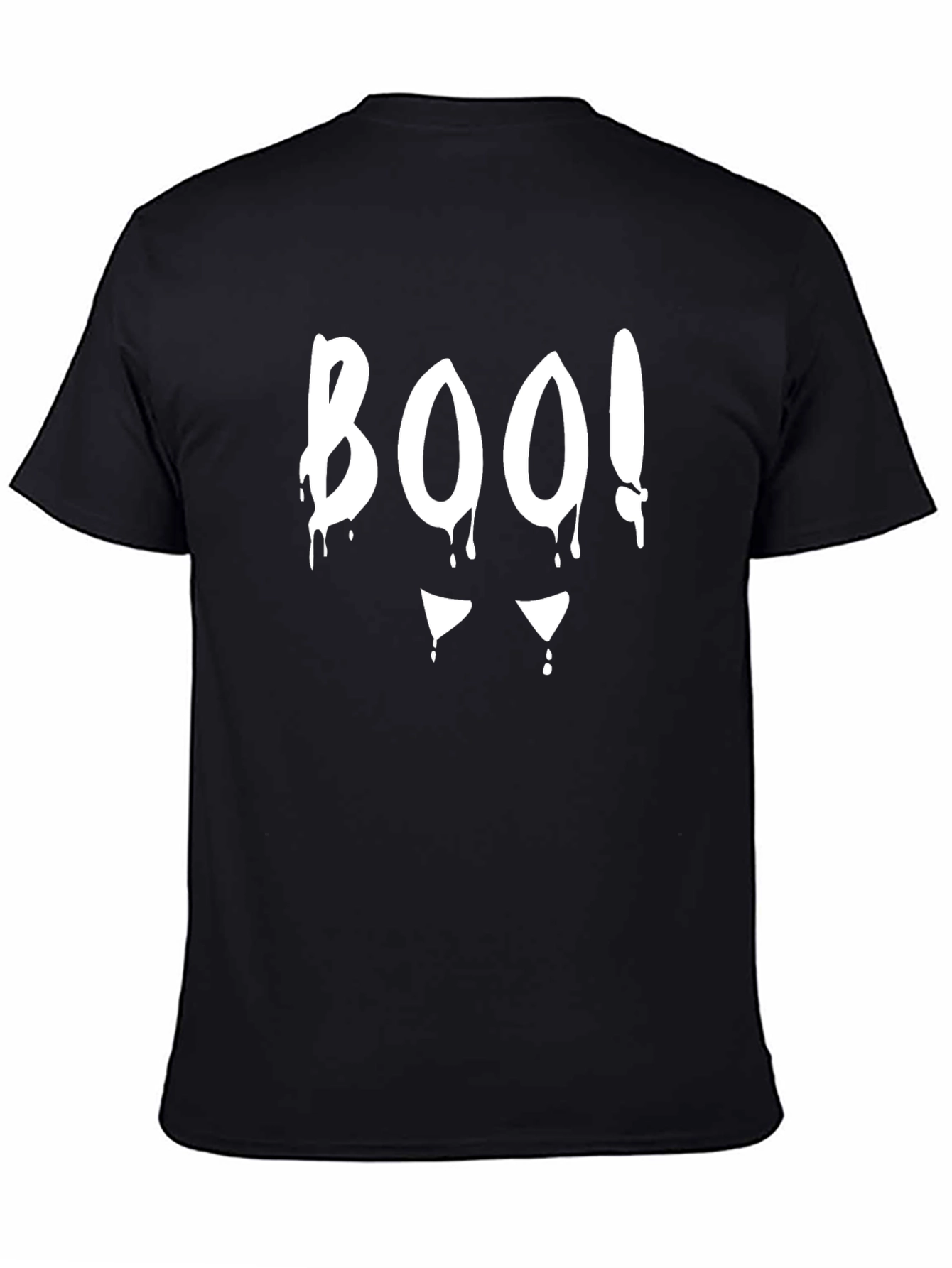 Boo! Halloween Graphic Tee - Black Cotton T-Shirt
