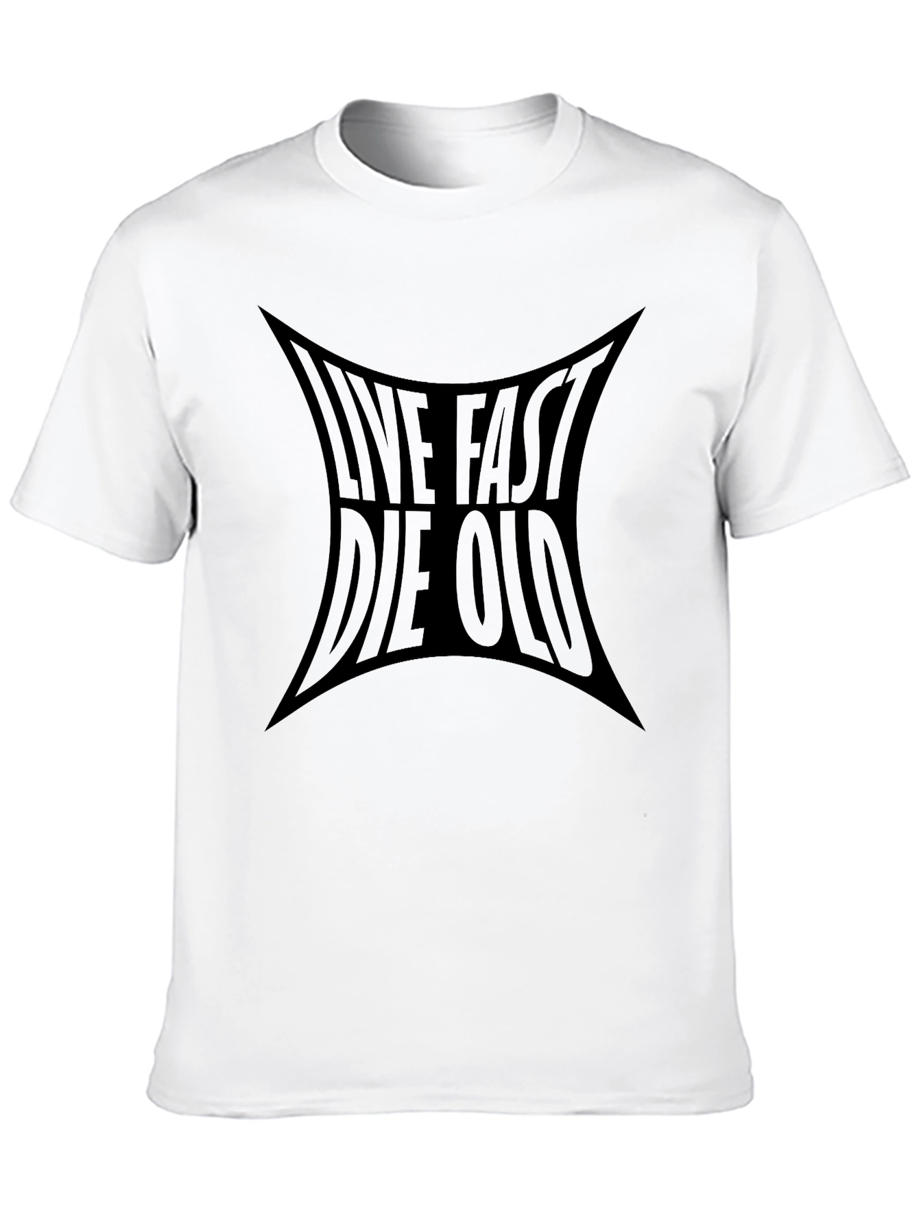 Live Fast Die Old Graphic T-Shirt - Black