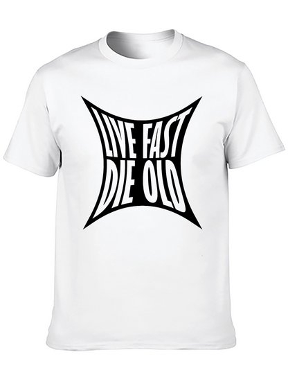 Live Fast Die Old Graphic T-Shirt - Black