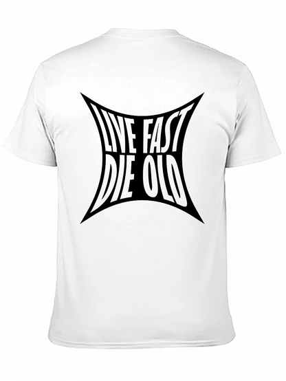 Live Fast Die Old Graphic T-Shirt - Black