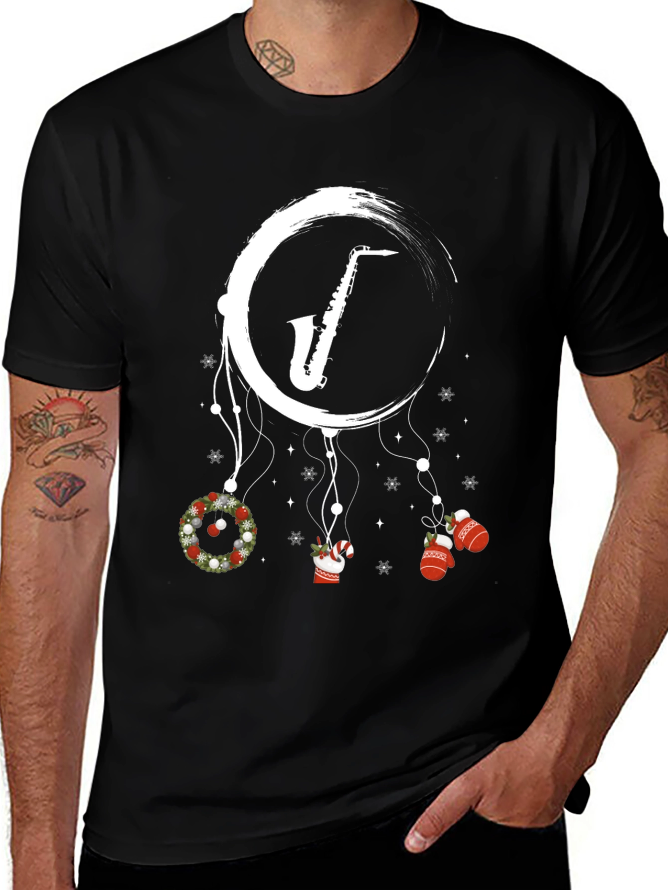 Saxophone Christmas T-Shirt