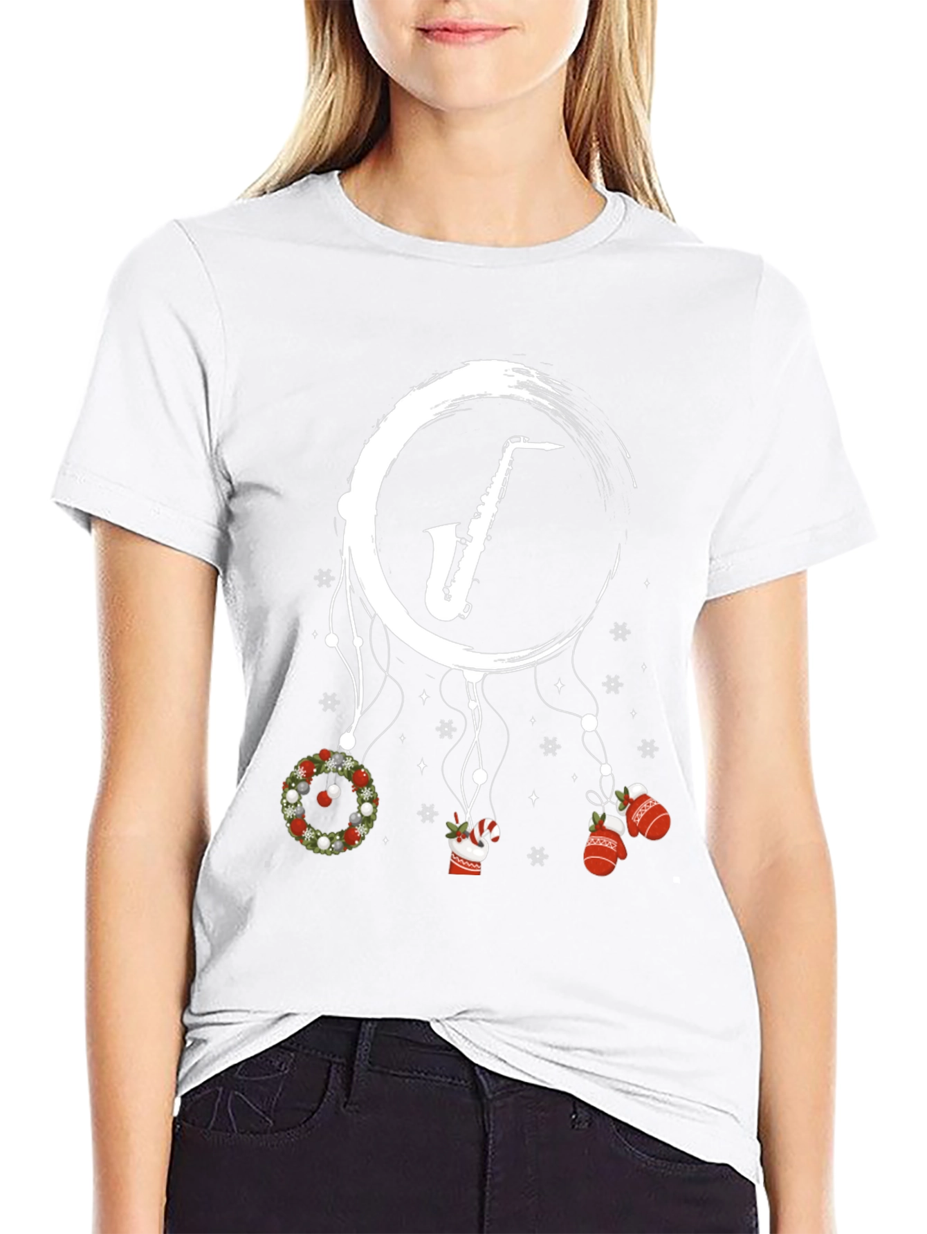 Saxophone Christmas T-Shirt