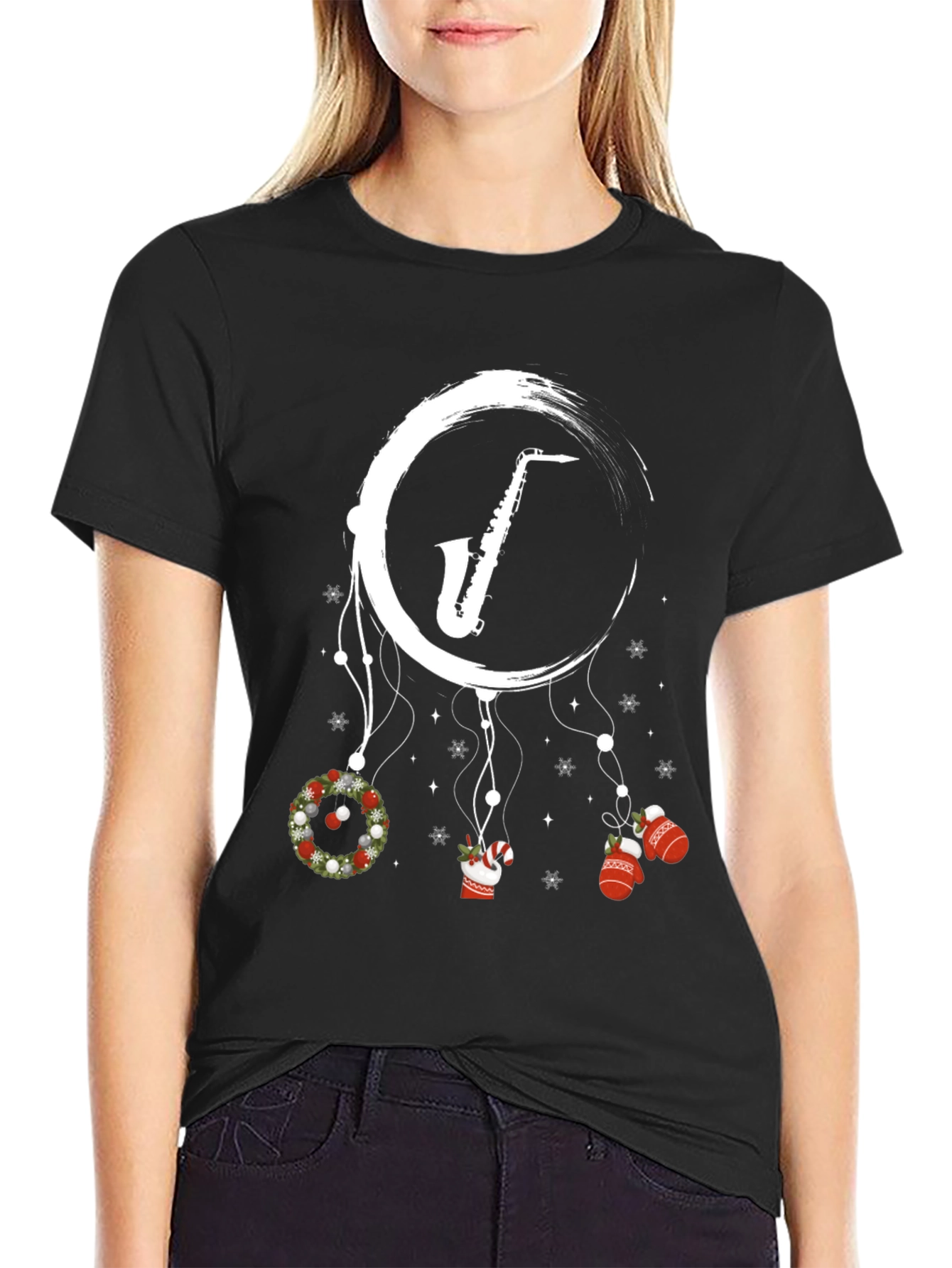 Saxophone Christmas T-Shirt