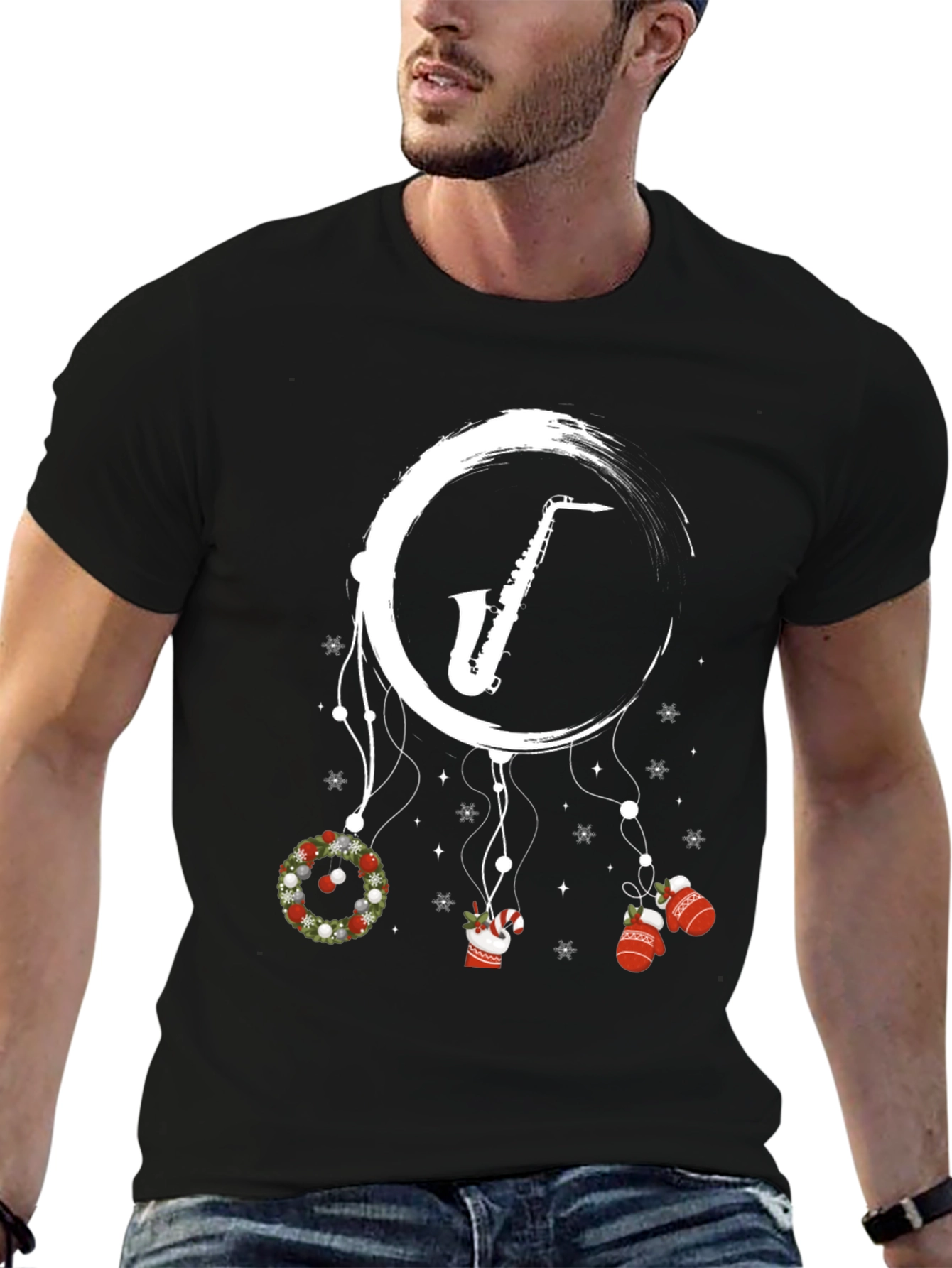 Saxophone Christmas T-Shirt