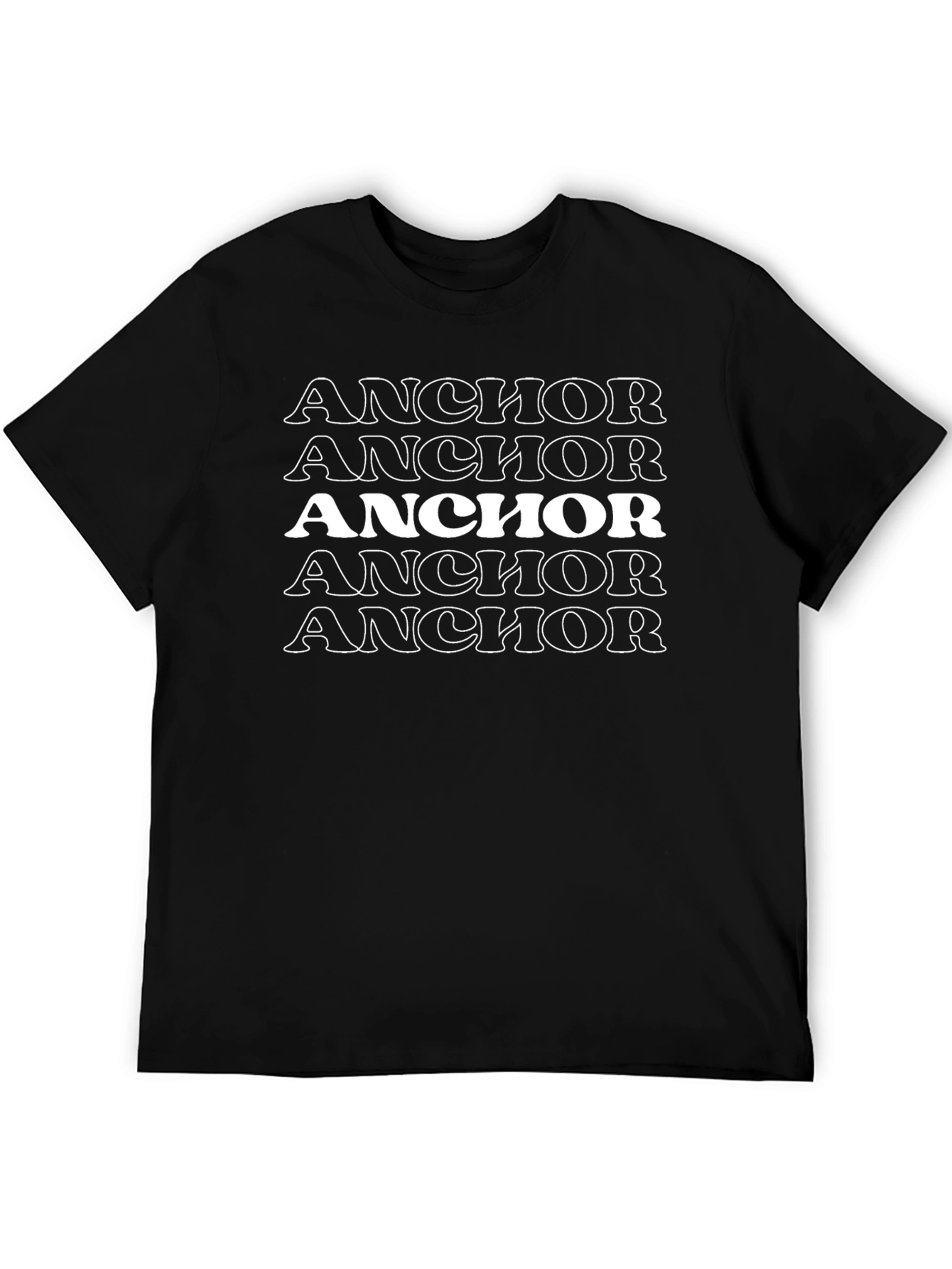 Anchor Graphic Tee - Stylish Black T-Shirt