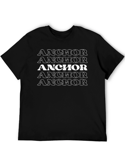 Anchor Graphic Tee - Stylish Black T-Shirt