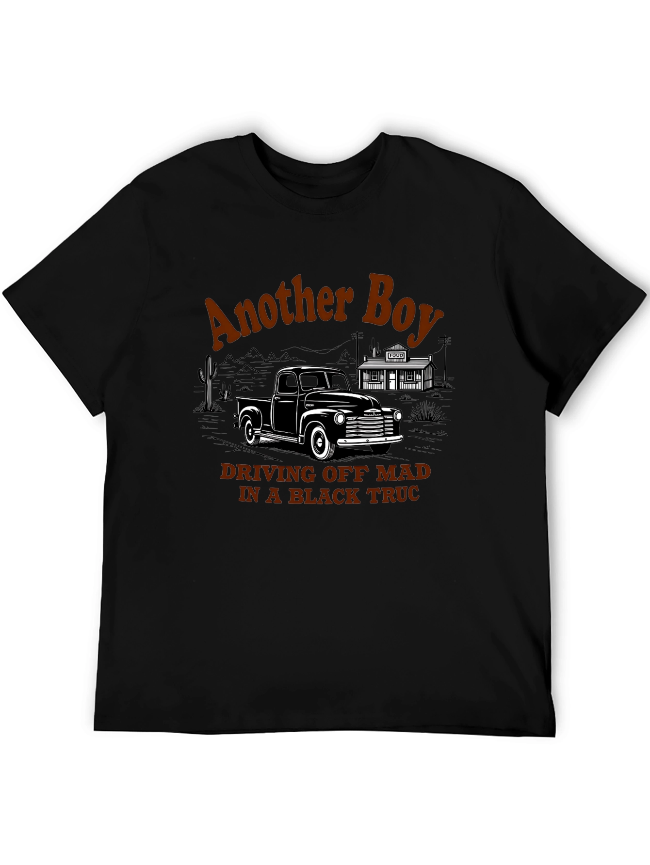 Another Boy Black Truck Graphic Tee