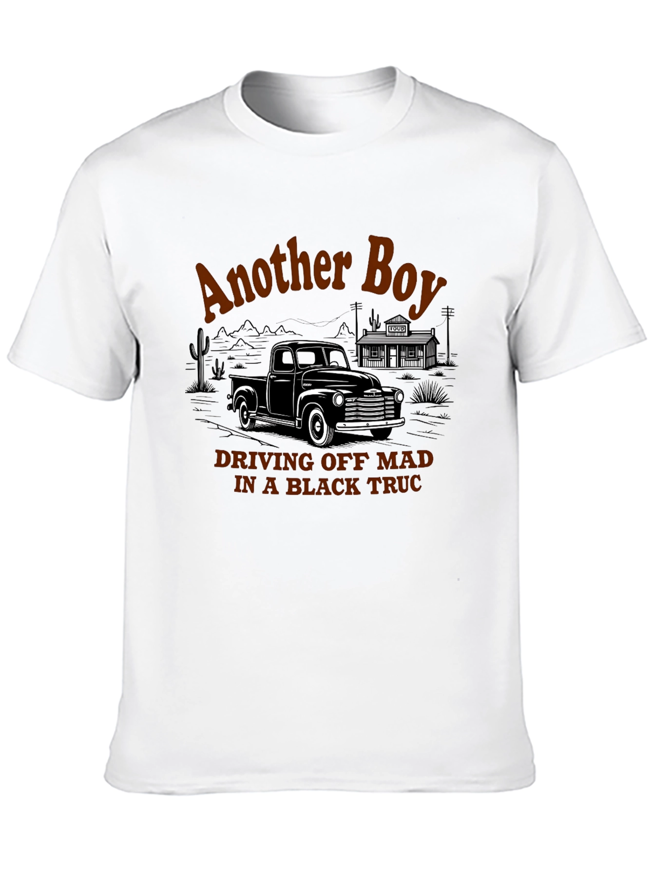 Another Boy Black Truck Graphic Tee