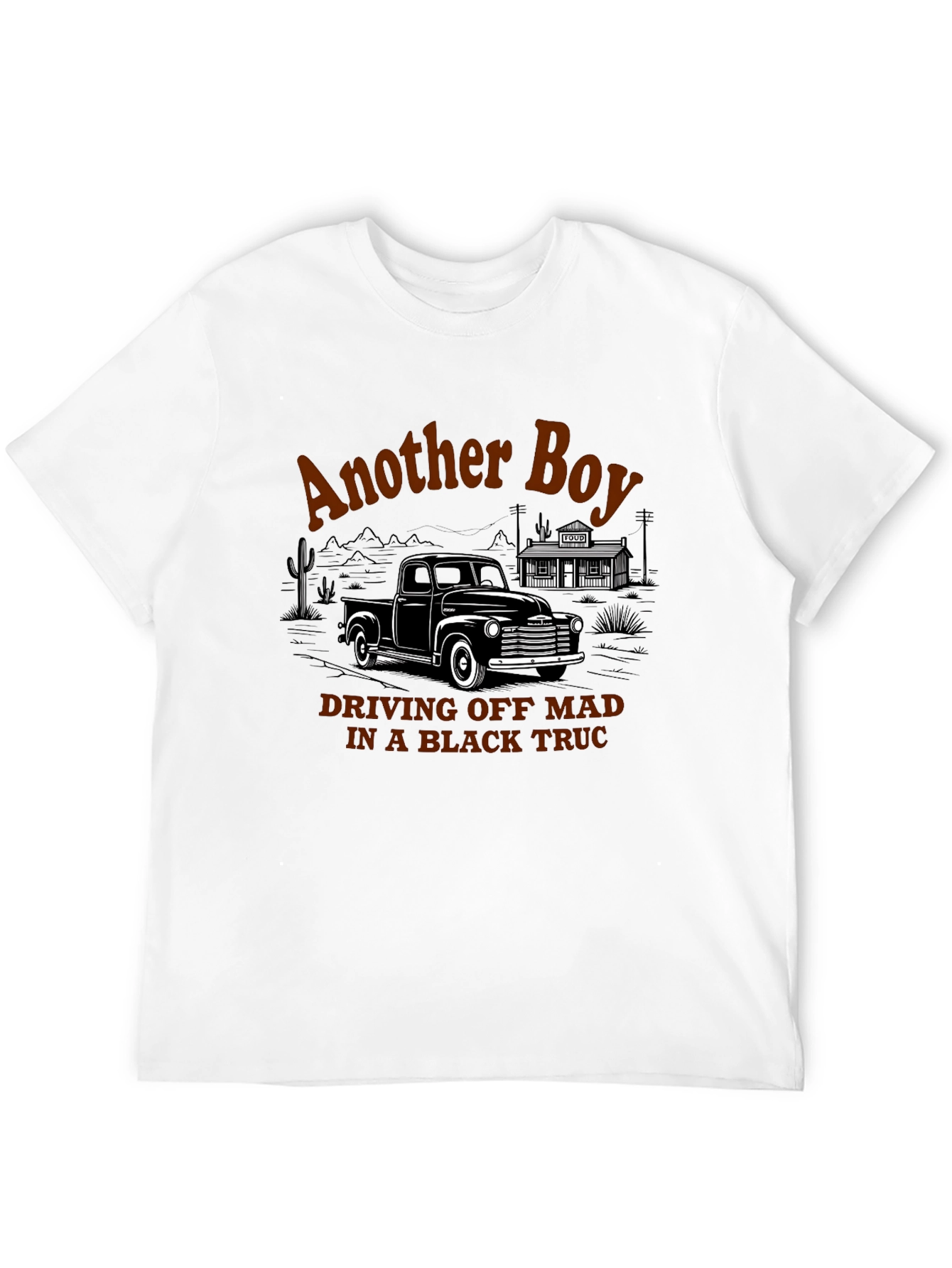 Another Boy Black Truck Graphic Tee