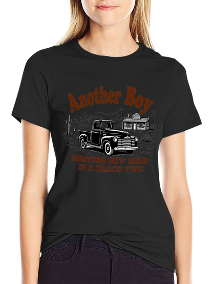 Another Boy Black Truck Graphic Tee