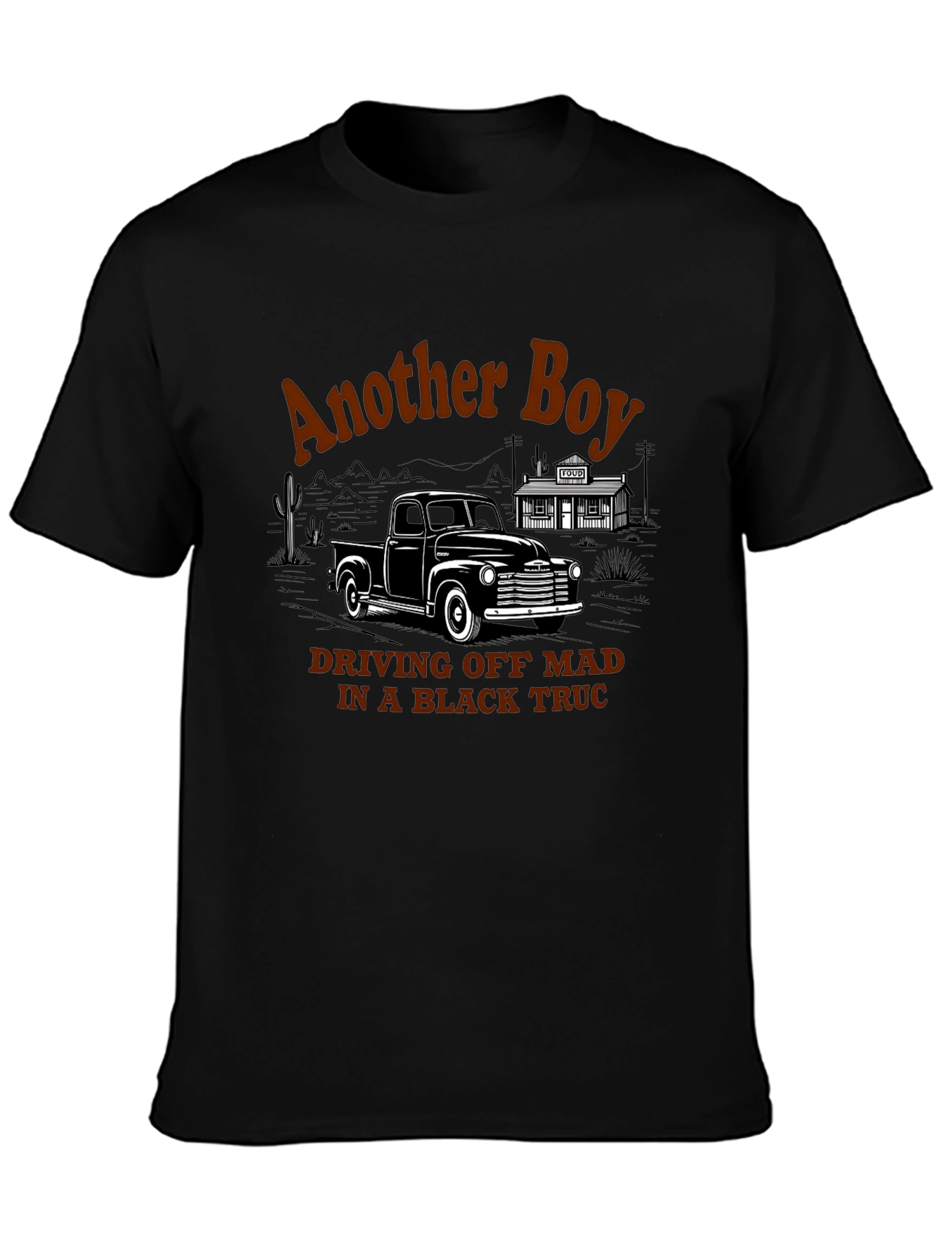 Another Boy Black Truck Graphic Tee