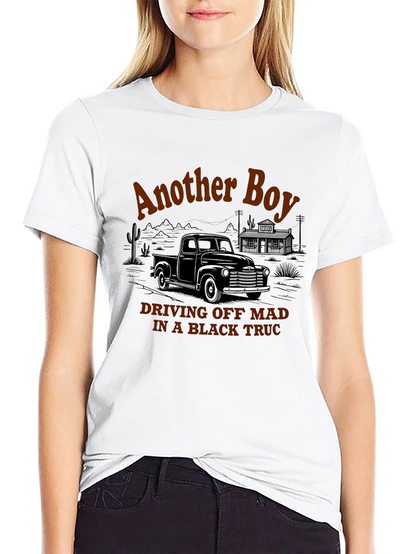 Another Boy Black Truck Graphic Tee