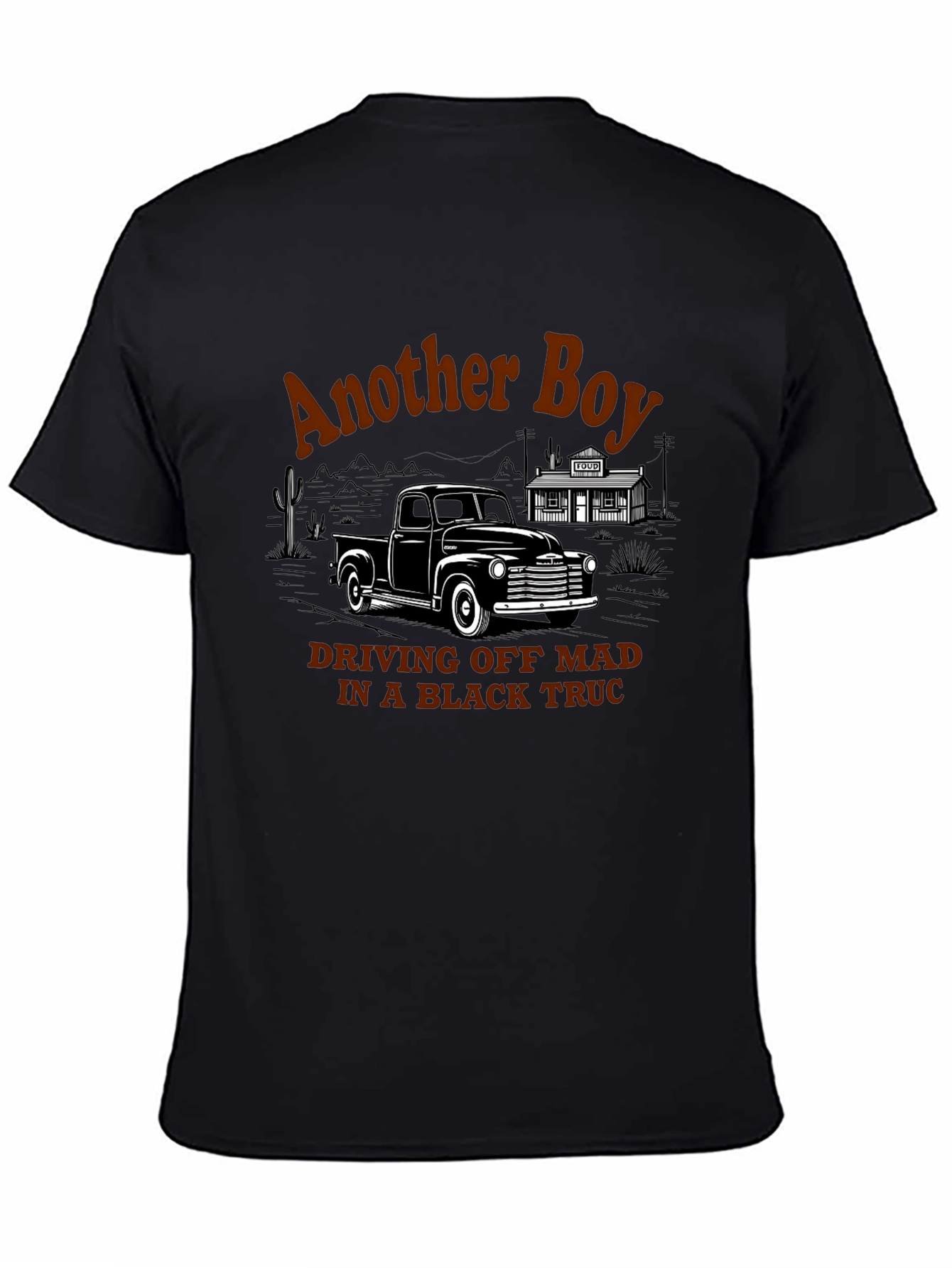 Another Boy Black Truck Graphic Tee