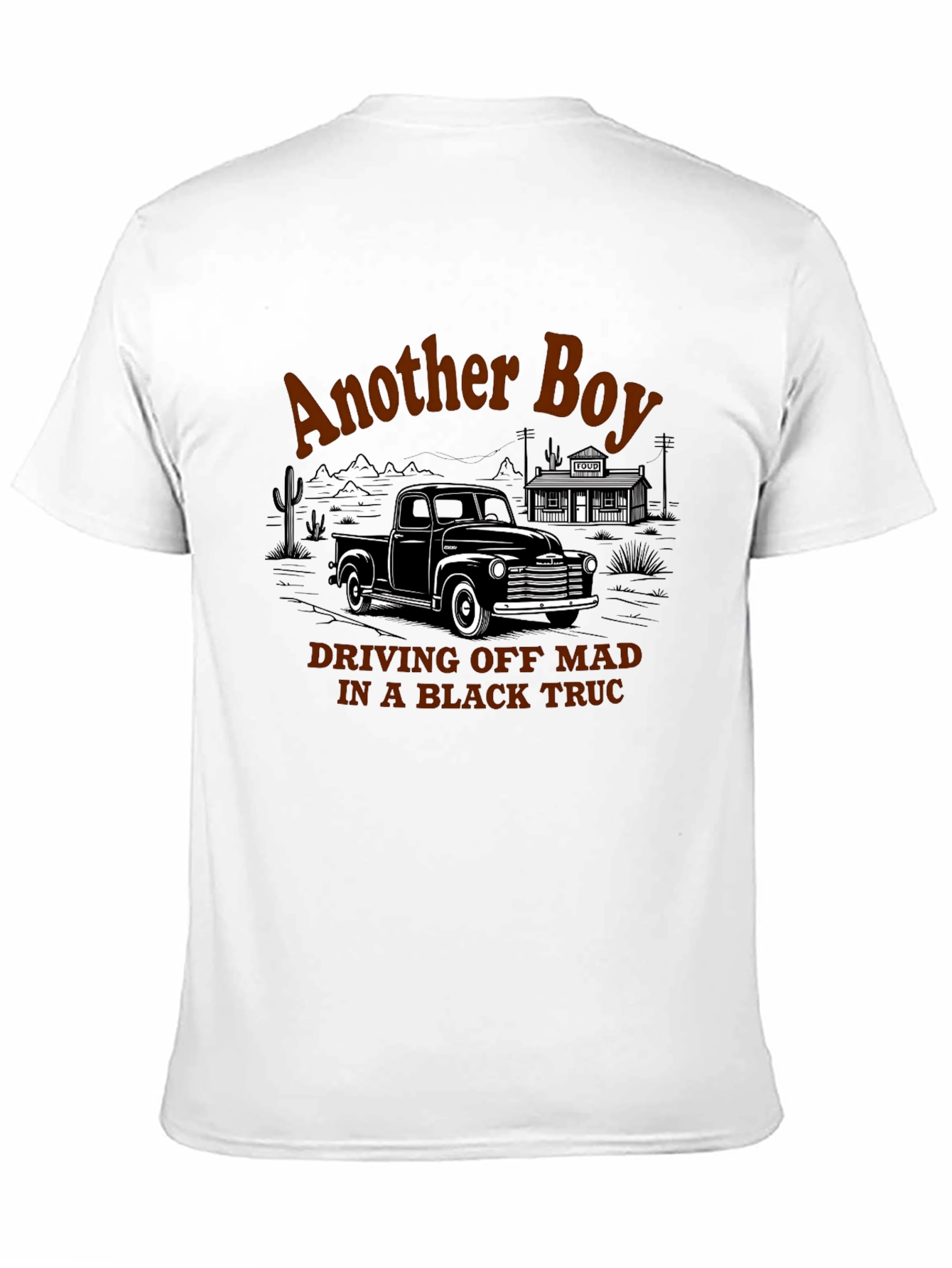 Another Boy Black Truck Graphic Tee