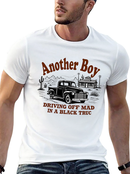 Another Boy Black Truck Graphic Tee