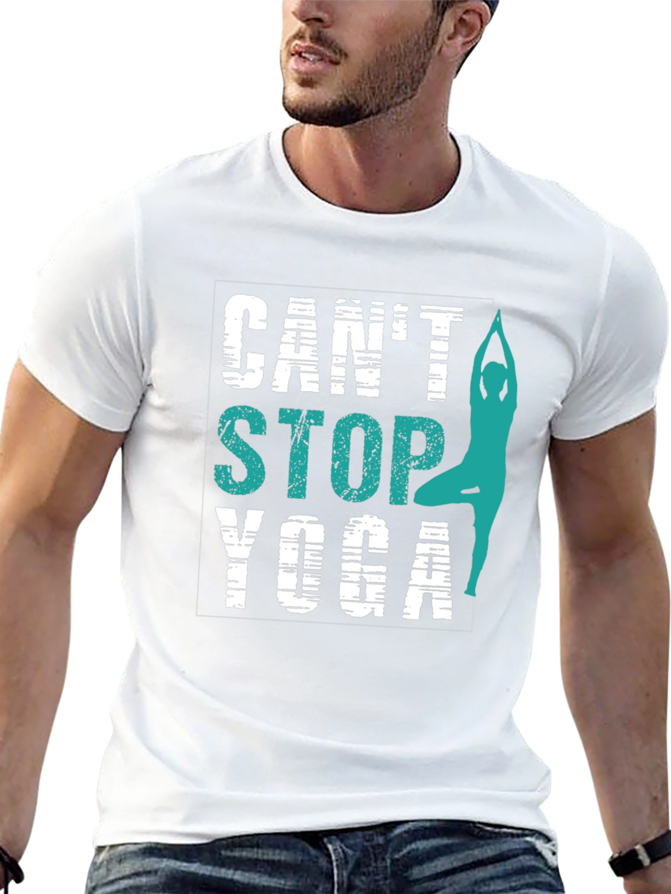 Cant Stop Yoga T-Shirt - Mens Black Graphic Tee