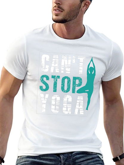 Cant Stop Yoga T-Shirt - Mens Black Graphic Tee