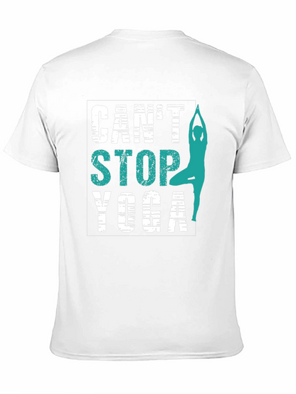 Cant Stop Yoga T-Shirt - Mens Black Graphic Tee