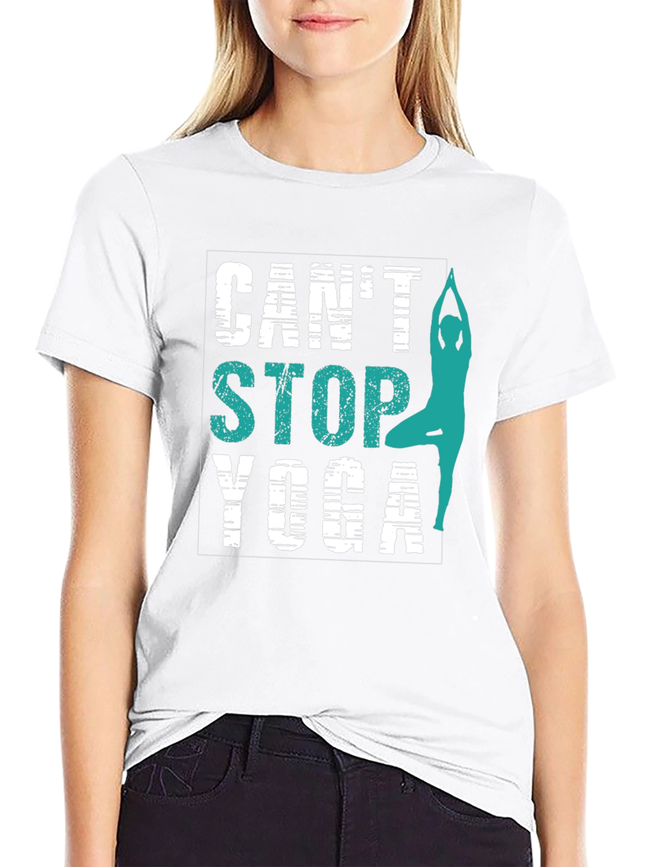 Cant Stop Yoga T-Shirt - Mens Black Graphic Tee