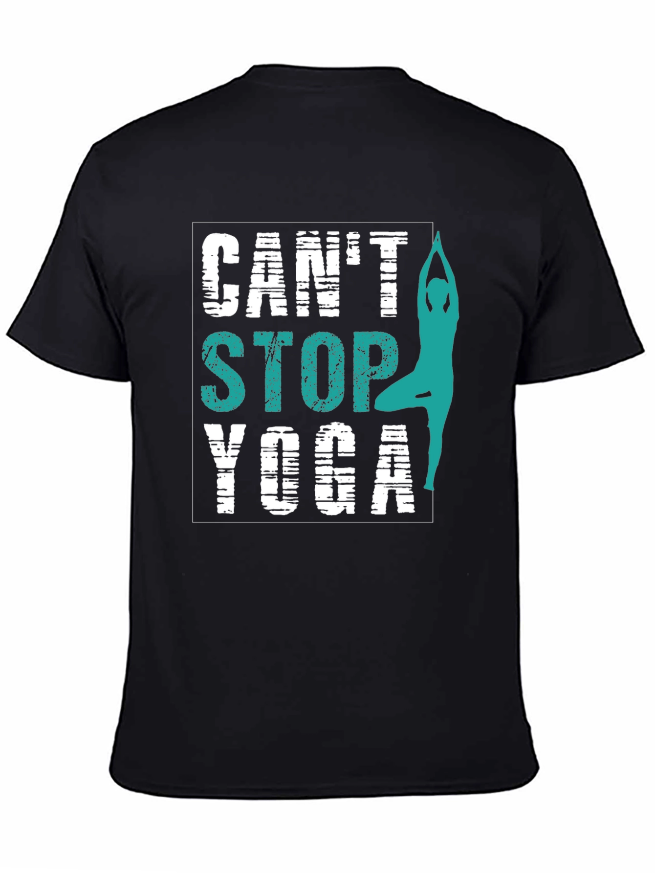 Cant Stop Yoga T-Shirt - Mens Black Graphic Tee