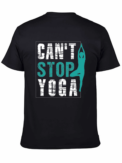 Cant Stop Yoga T-Shirt - Mens Black Graphic Tee