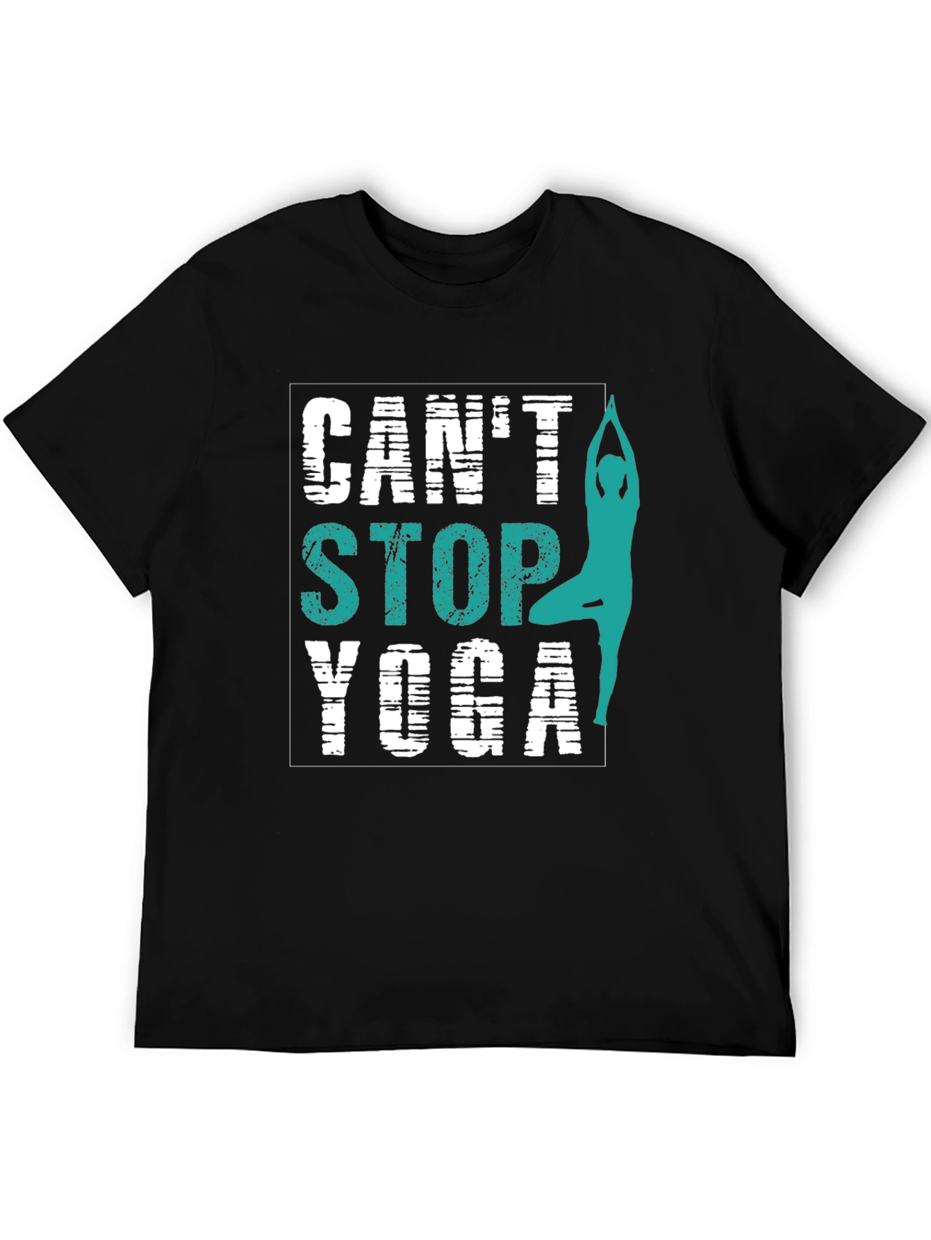 Cant Stop Yoga T-Shirt - Mens Black Graphic Tee