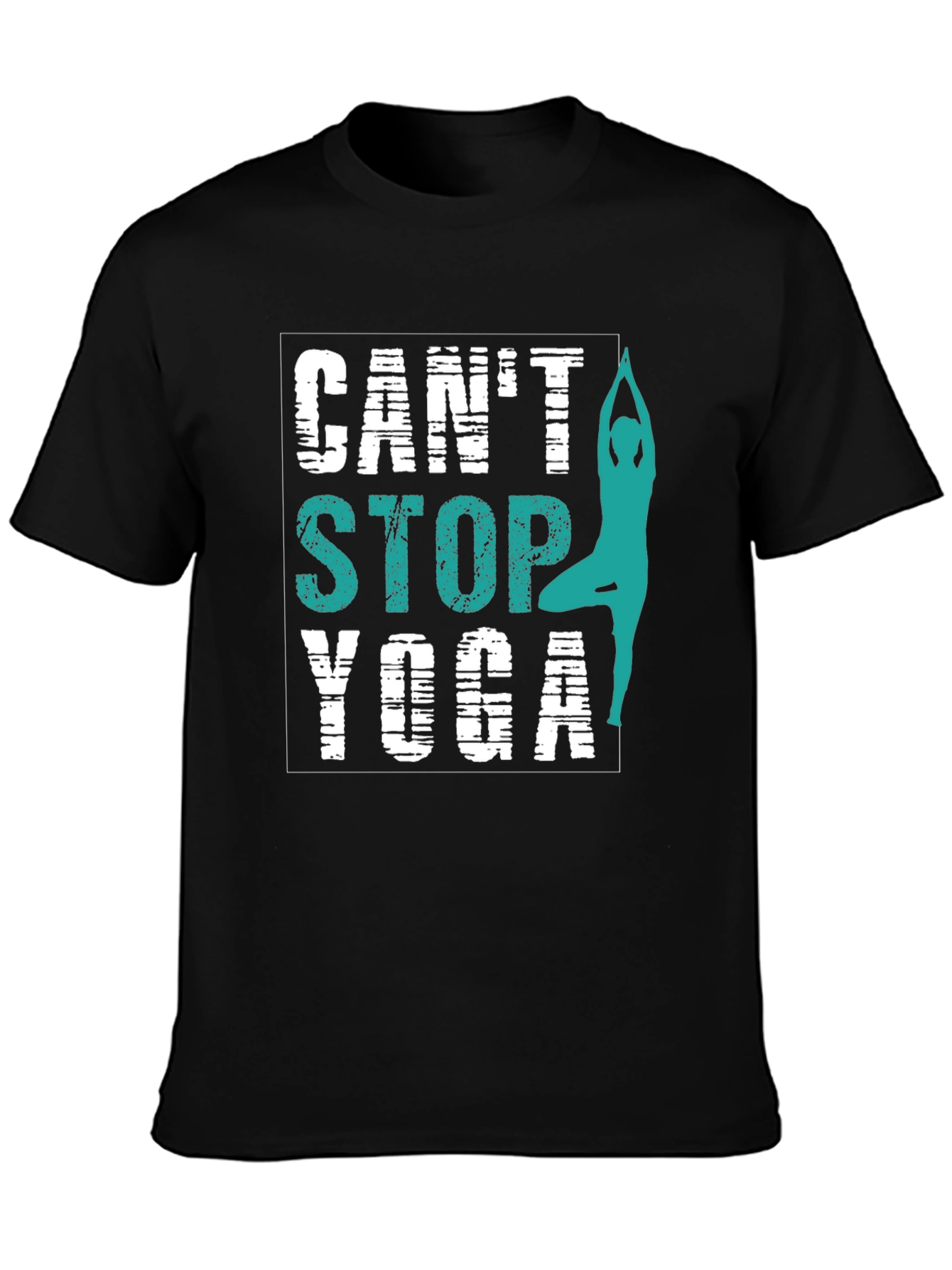 Cant Stop Yoga T-Shirt - Mens Black Graphic Tee