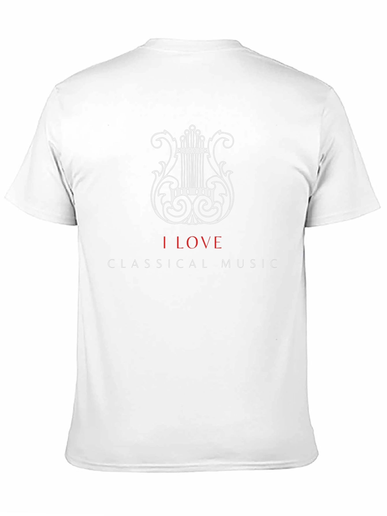 Classical Music Lover T-Shirt - Stylish Lyre Design