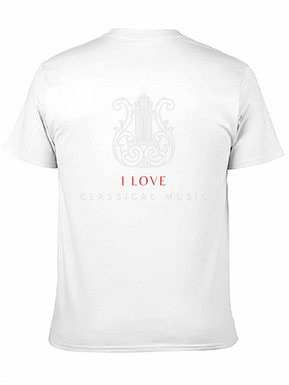 Classical Music Lover T-Shirt - Stylish Lyre Design