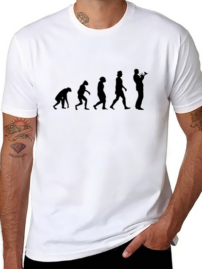 Evolution of Trumpet Player Mens T-Shirt
