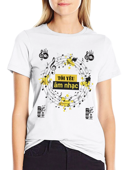 Music Lover Black Graphic Tee