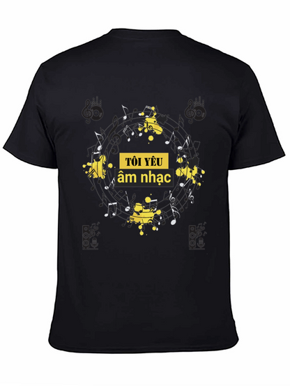 Music Lover Black Graphic Tee