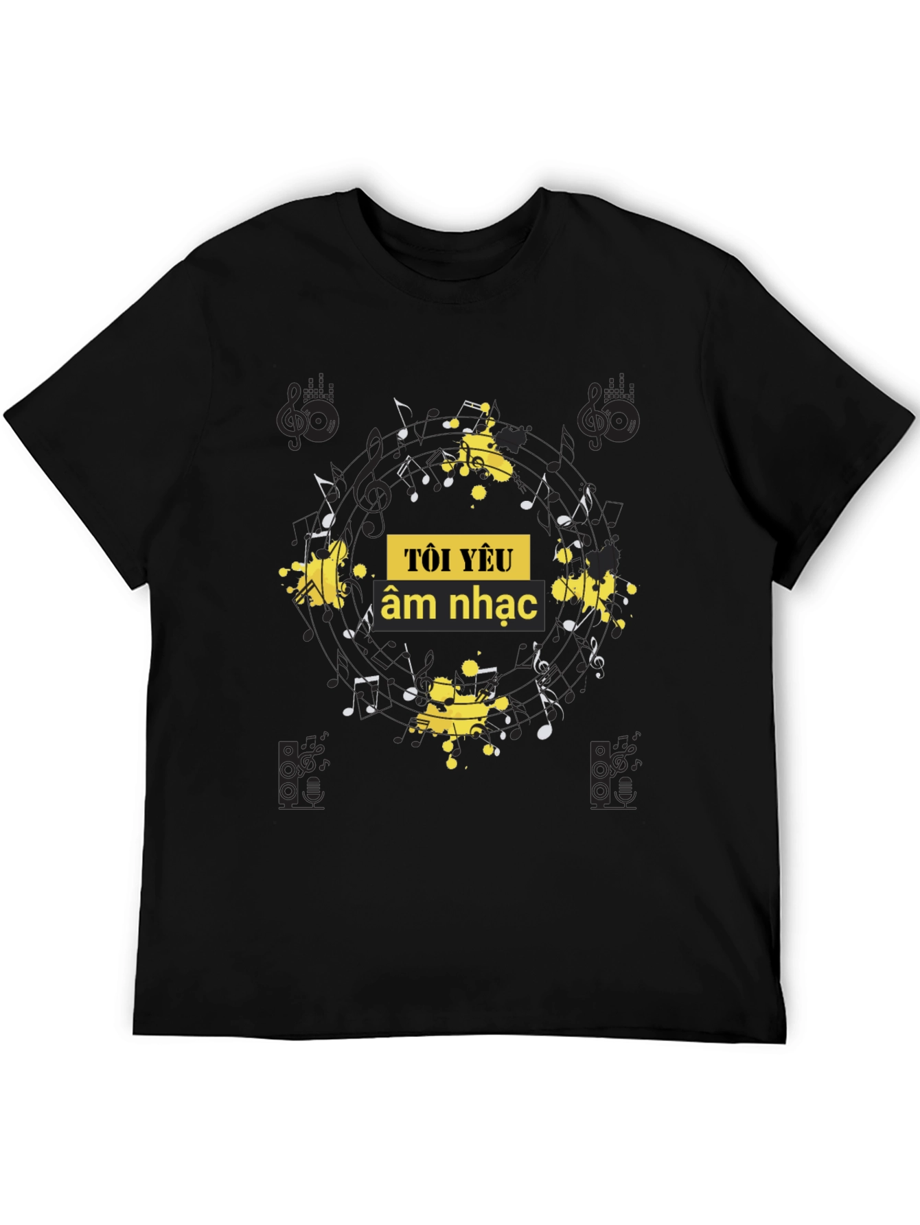 Music Lover Black Graphic Tee