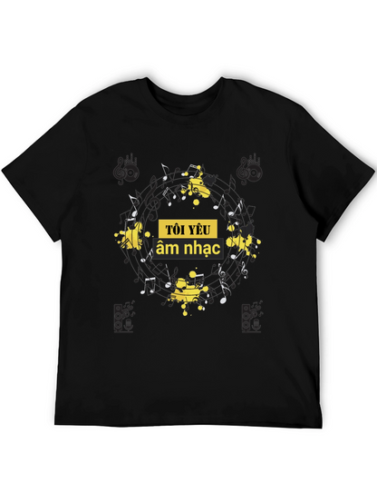 Music Lover Black Graphic Tee