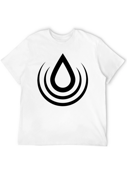 Black T-Shirt with Water Drop Design