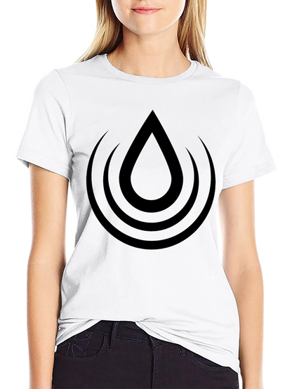 Black T-Shirt with Water Drop Design
