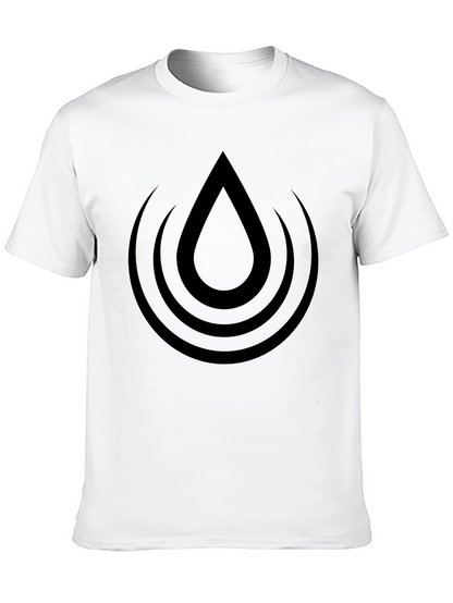 Black T-Shirt with Water Drop Design