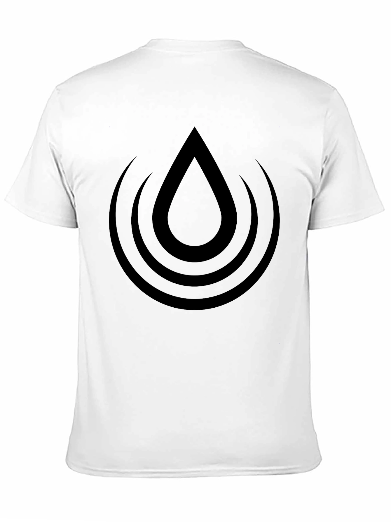 Black T-Shirt with Water Drop Design