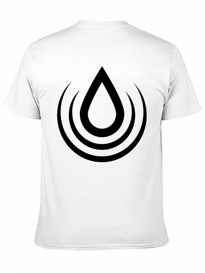 Black T-Shirt with Water Drop Design