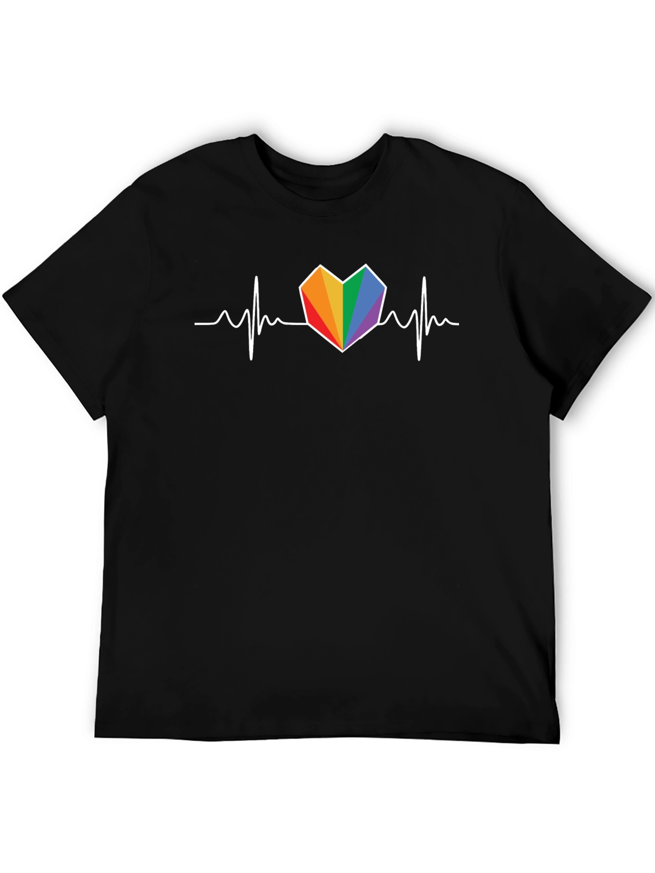 Rainbow Heartbeat T-Shirt - Pride Love Tee